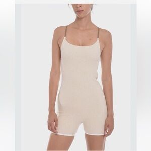 Nike x Jacquemus Cream Ribbed‎ Bodysuit romper